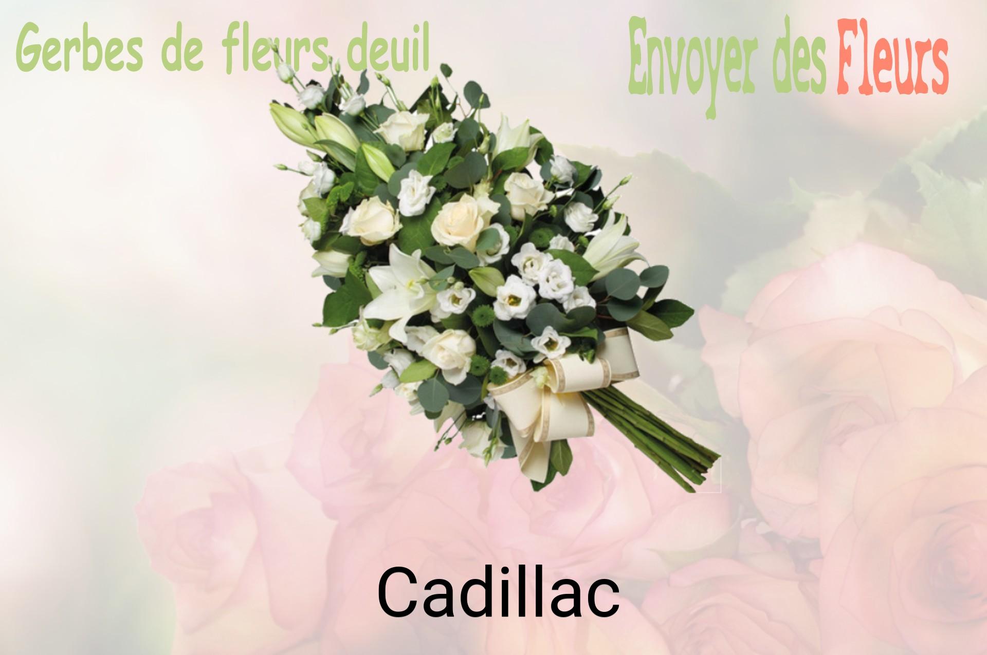 Gerbe de fleurs de deuil livrée à Cadillac